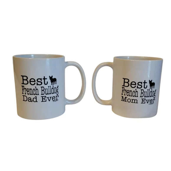 NEW Best French Bulldog Dad and Mom Ever 11oz Mugs - Picture 3 of 6